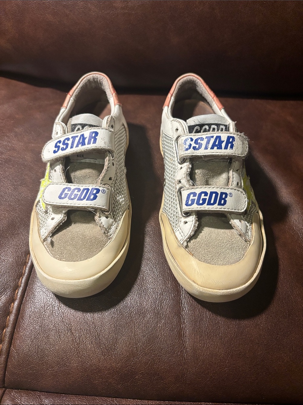Golden Goose Kids Velcro Star Sneakers - Cream, Beige, Yellow Accent
